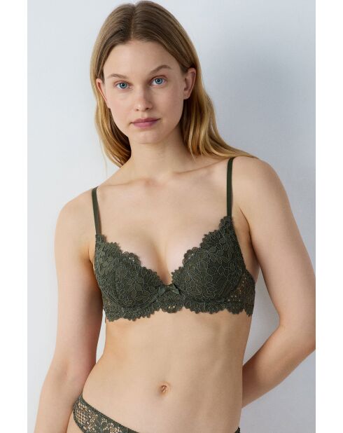 Grüner Push-up-BH mit Bügel von Success Fir