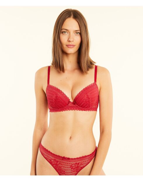 Panama-rode bh met beugel nr. 5