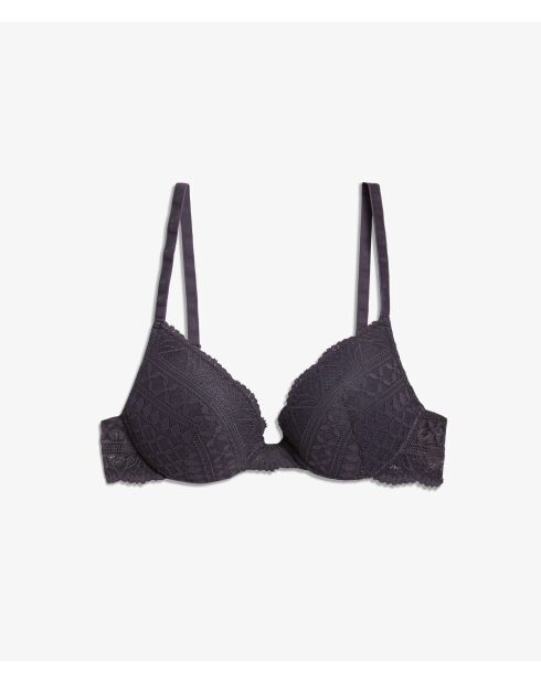 Idole antracietkleurige push-up bh met beugel nr. 2