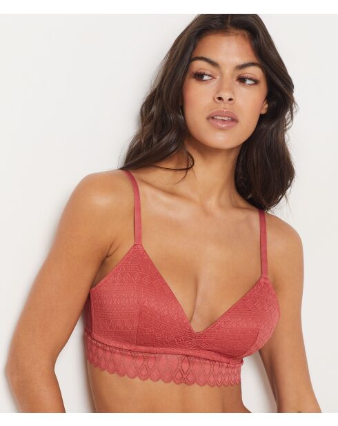 Soutien-gorge sans armatures Gravure terracotta