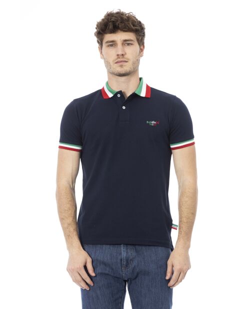 Sondrio blauw/driekleurige poloshirts