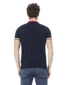 Sondrio blauw/driekleurige poloshirts