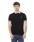 Sondrio zwart/driekleurige poloshirts