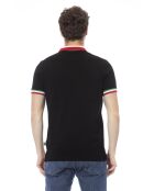 Sondrio zwart/driekleurige poloshirts