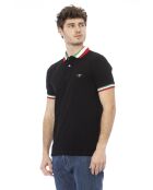 Sondrio zwart/driekleurige poloshirts
