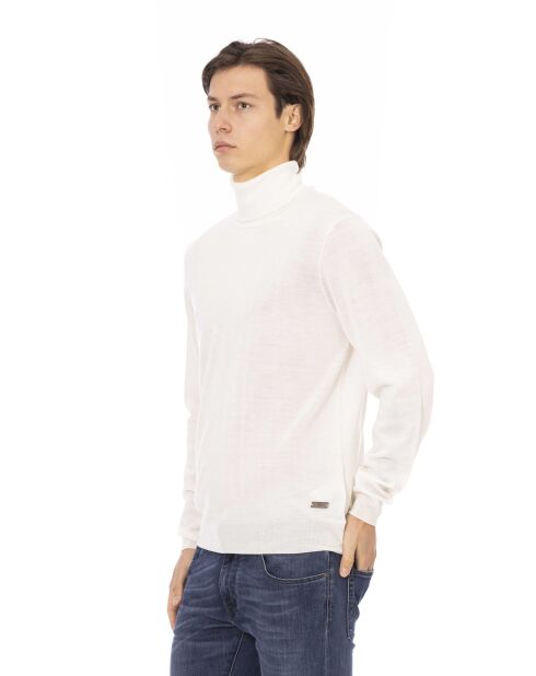 Weißer Rollkragenpullover Torino