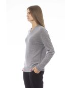 Volterra Grauer Melange-Pullover