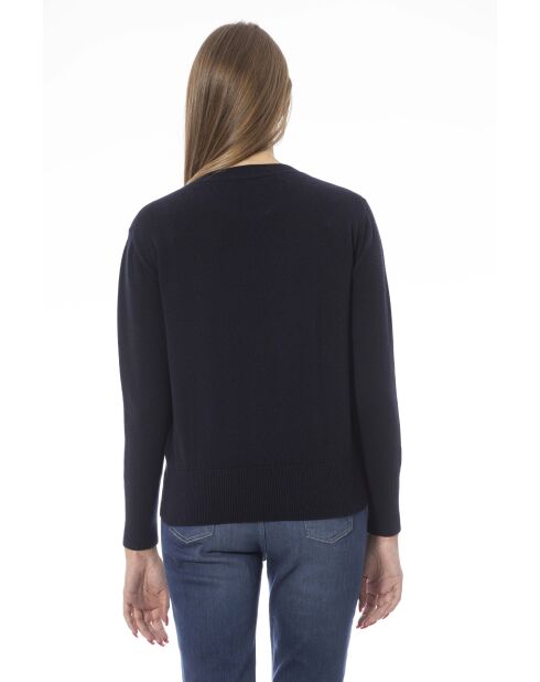 Matera Mittelblauer Pullover