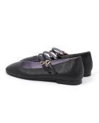 Ballerines Denise en cuir noires