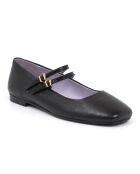 Ballerines Denise en cuir noires