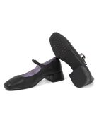 Dely zwarte leren ballerina's - Hak: 5 cm