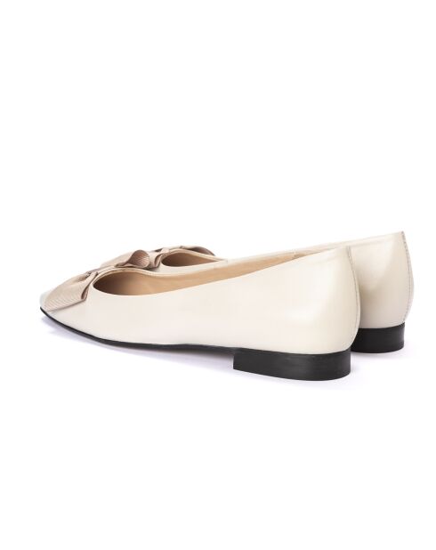 Ballerines Melina en cuir beiges