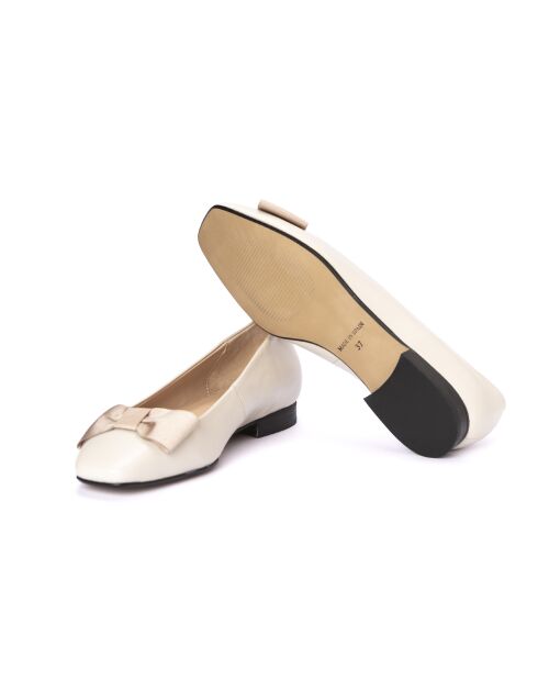 Ballerines Melina en cuir beiges
