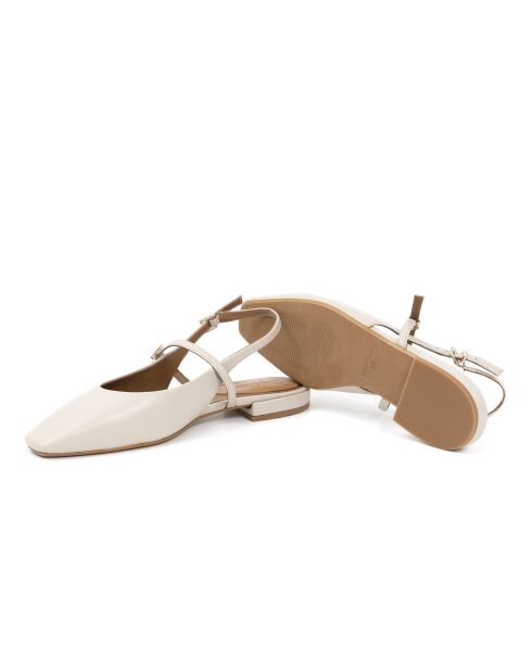 Ballerines Luna en cuir beiges