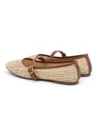 Ballerines Bolero en raphia naturel beiges