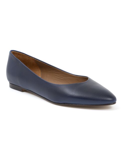Ballerines Aneta en cuir bleues