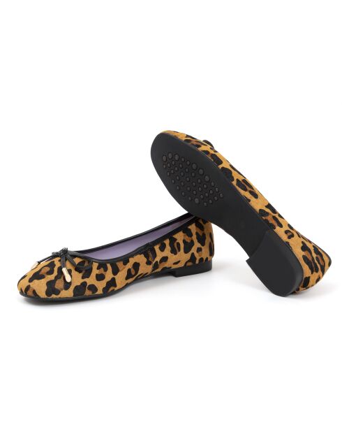 Ballerines Delon en cuir Léopard