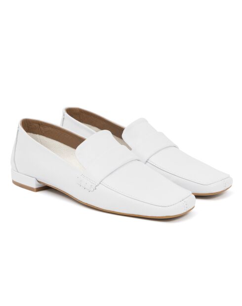 Mokassins Galata aus weißem Leder