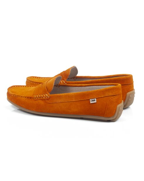 Mocassini Sabela in camoscio arancioni