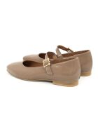 Ballerines Debol en cuir taupe