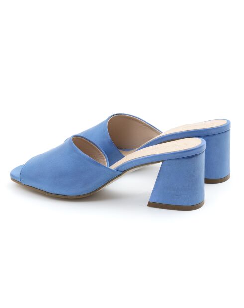 Mules Calais in pelle blu