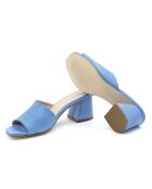 Mules Calais in pelle blu