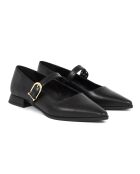 Schwarze Lederballerinas Dory