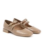 Ballerine beige Dune in vernice
