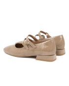 Ballerine beige Dune in vernice