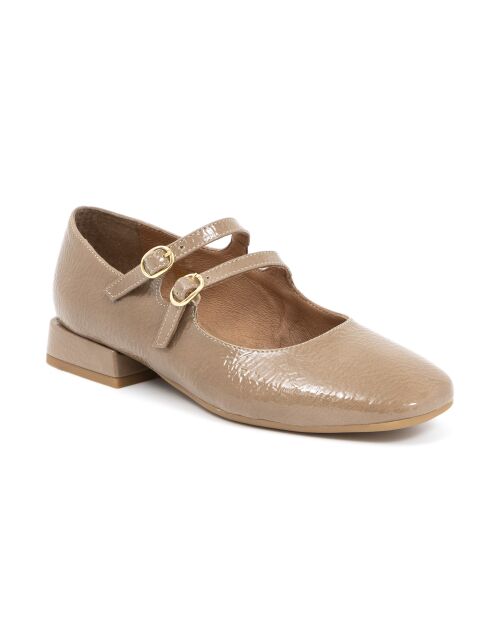 Ballerine beige Dune in vernice