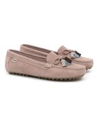 Mokassins Sotri aus rosafarbenem Veloursleder