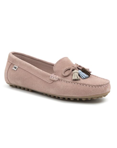 Mokassins Sotri aus rosafarbenem Veloursleder