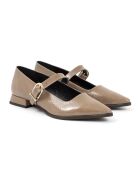 Ballerines Chimy en cuir beiges