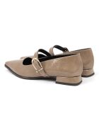 Ballerines Chimy en cuir beiges