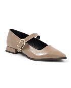 Ballerines Chimy en cuir beiges