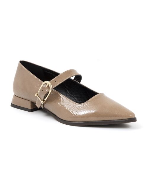 Ballerines Chimy en cuir beiges