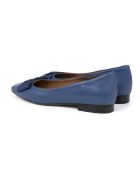 Ballerines Melina en cuir bleues