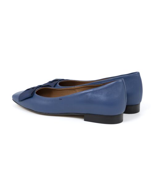 Ballerines Melina en cuir bleues
