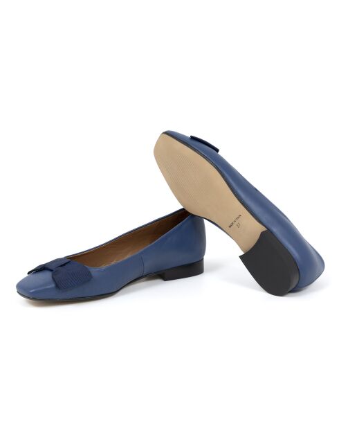 Ballerines Melina en cuir bleues