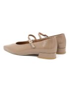 Ballerines Dana en cuir beiges