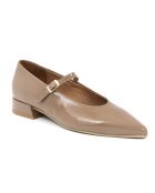 Ballerines Dana en cuir beiges
