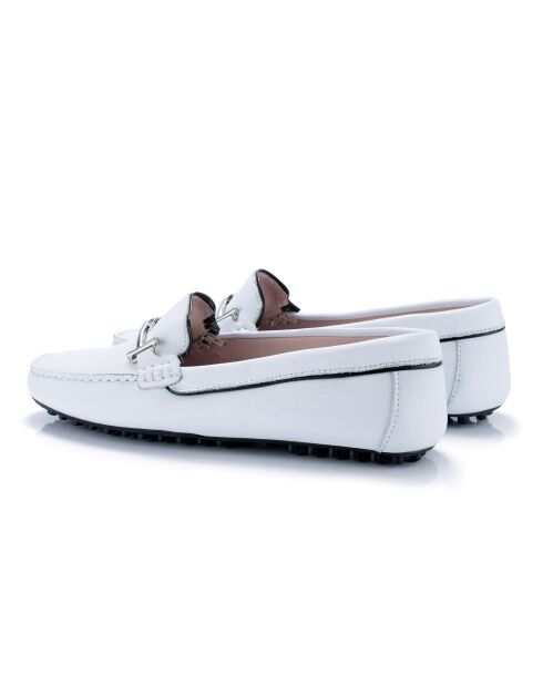 Weiße Mokassins aus Leder von Sarisol