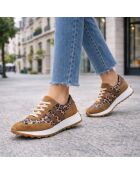 Braune Sneakers Kaira aus Veloursleder