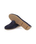 Mokassins Solian aus blauem Veloursleder