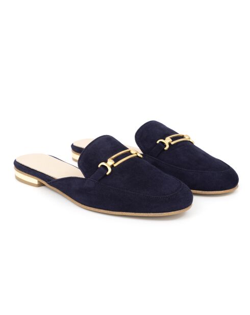 Mokassins Dario aus blauem Samt