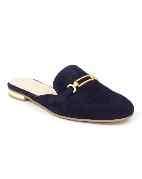 Mokassins Dario aus blauem Samt