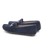 Blaue Mokassins Sabina aus Veloursleder