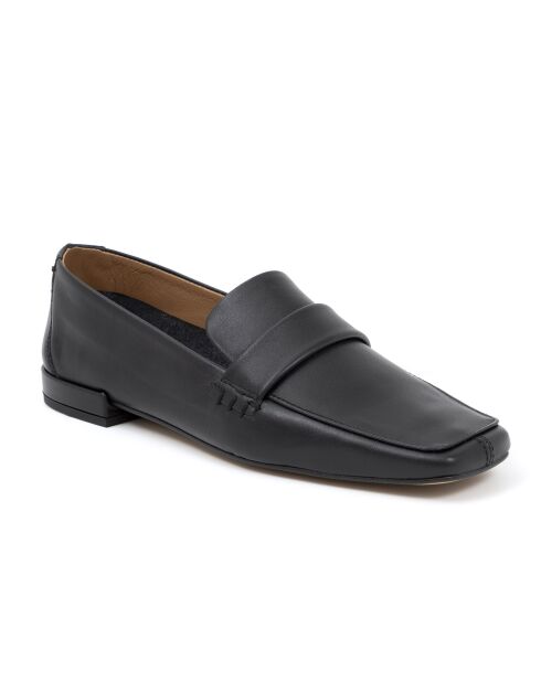 Galata zwarte leren instappers