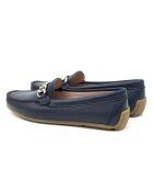 Blaue Mokassins Pakize aus Leder