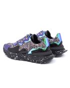 Paarse leren Glitz sneakers